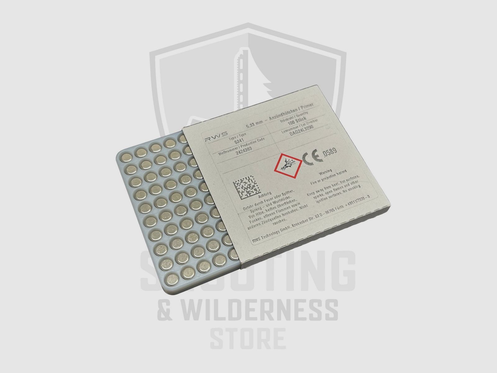 Amorces RWS Large Rifle 5341 5,33 mm (100 pièces), image 1 sur 2