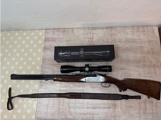 Verkaufe eine Bockbüchsflinte Antolio Zoli 7x56R und 16er Schrot in einem absolut neuwertigen Zustand ohne Beschädigungen.