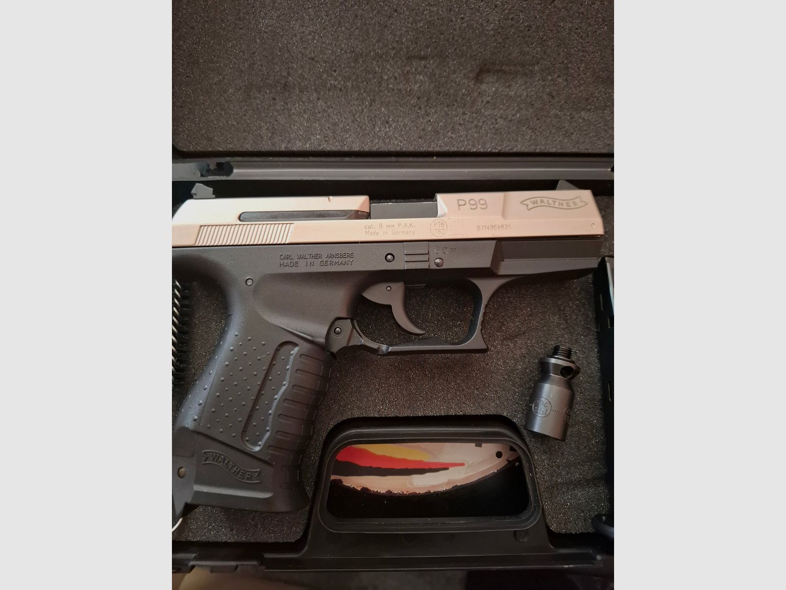 Walther P99 Bicolor 9mm P.A.K. "like new