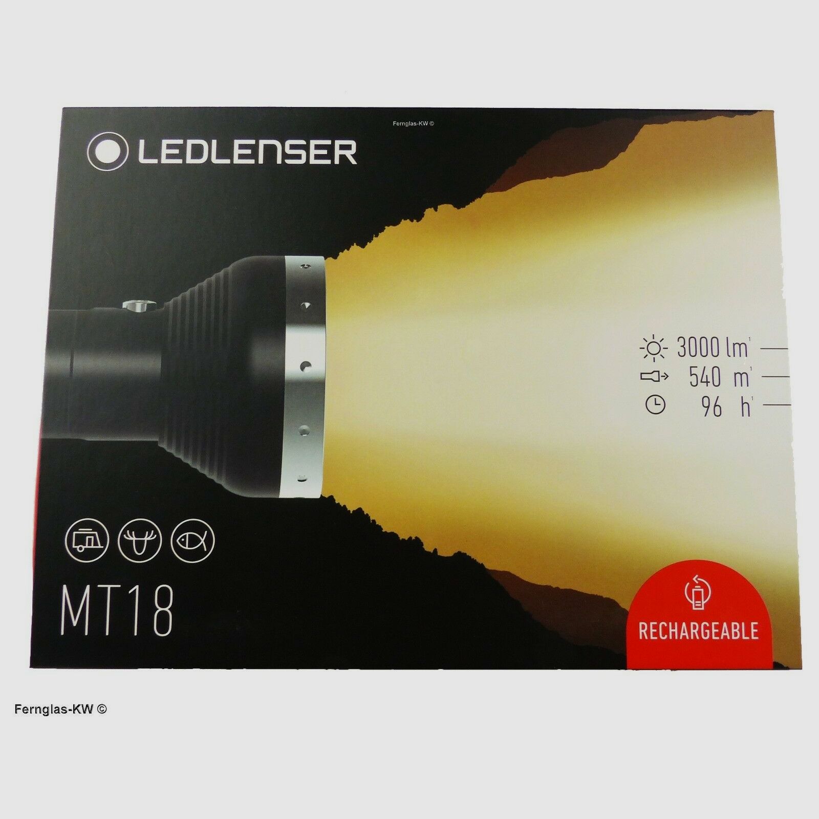 Ledlenser 500847 Caja de regalo Linterna LED recargable MT18 Potencia de luz 3000 lúmenes