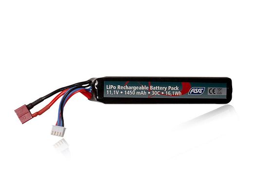 ASG LiPo Akku Airsoft 11,1V 1450mAh 30C T-Plug Stick Type