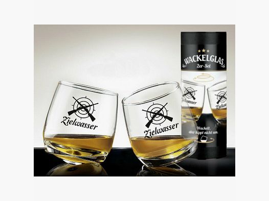 Gilde Handwerk Wackelglas "Zielwasser" - 2er Set