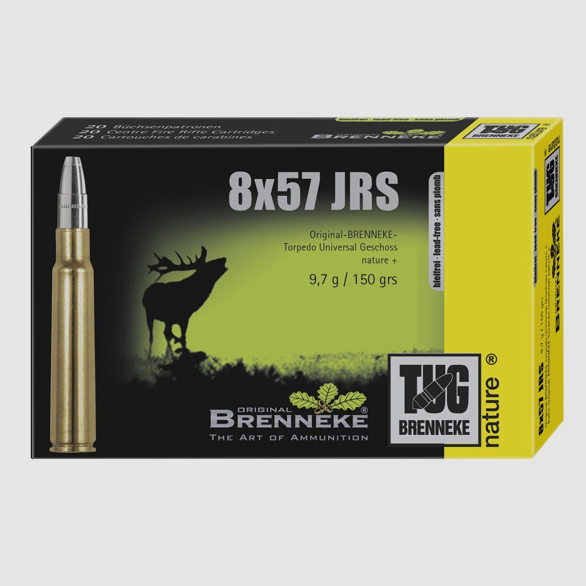 Brenneke 8x57 IRS 150GR TUG nature+ 20 patronen
