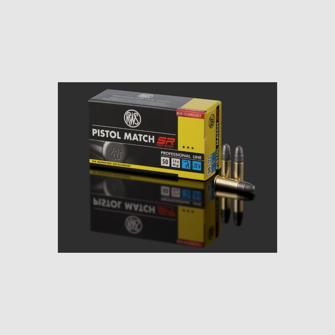 RWS Pistol Match SR .22lr KK cartridges