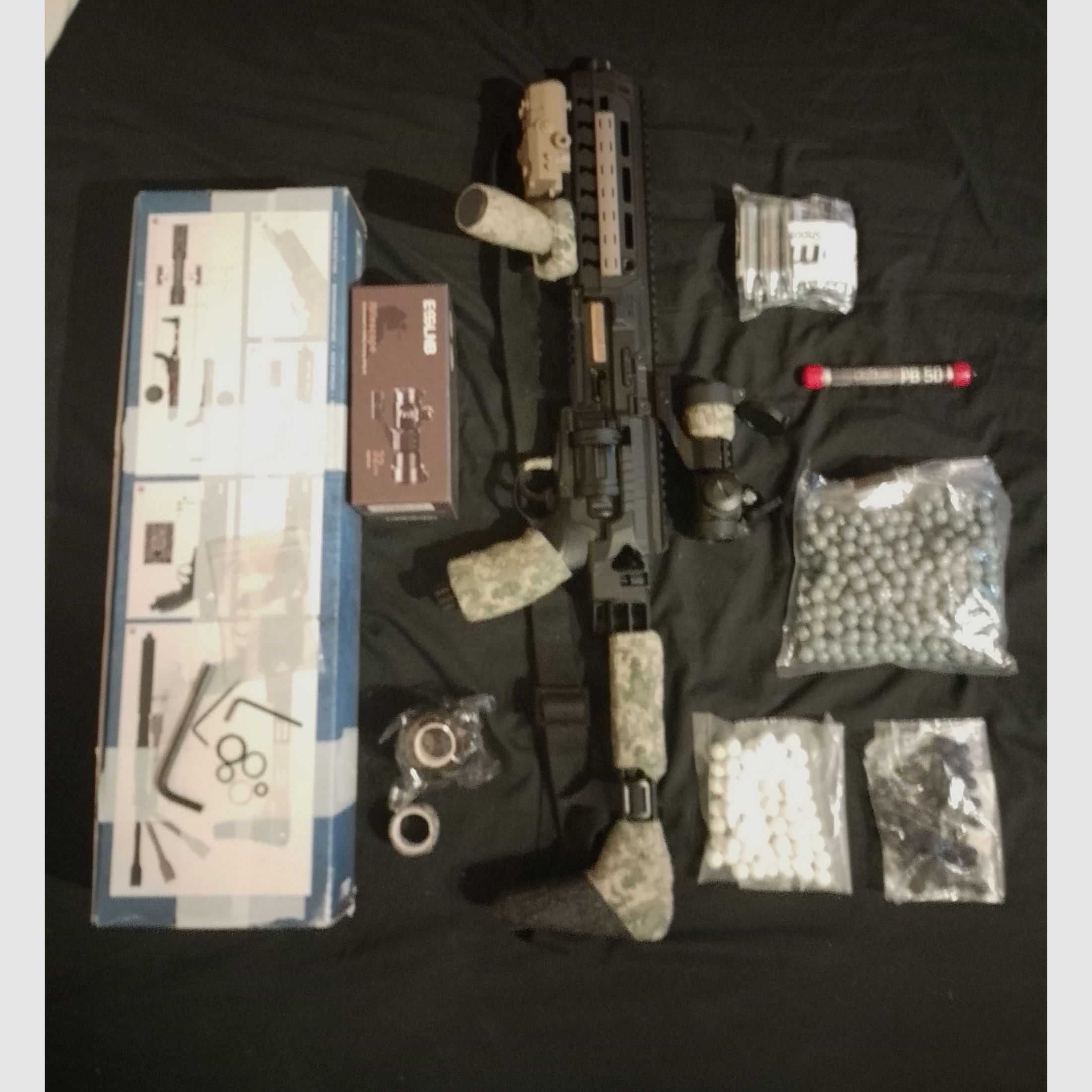 Update Mega Set! T4e HDR50 Tactical Rifle Kit Rot Grün Punkt Tracer Kugeln RAM Paintball Markierer Cal .50 laser Lampe CO2 Kapseln Anschlagschaft carbine Pfefferballs 