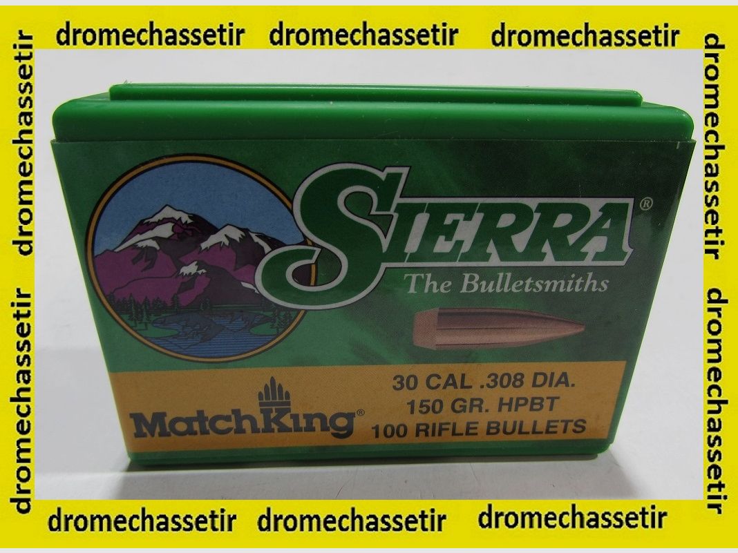 Box 100 Geschosse Sierra .308 150grs HPBT Matchking Ref 2190