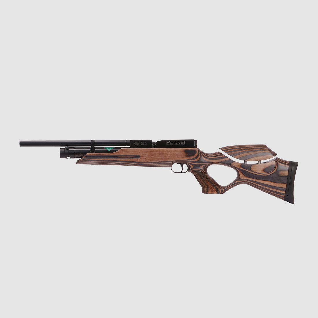 Pressluftgewehr Weihrauch HW 100 TK F.S.B. Carbine verstellbarer Schichtholzlochschaft Laufmantel Kaliber 5,5 mm (P18)
