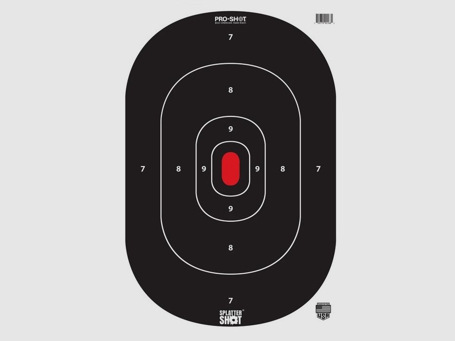 8 Targets HTP 12x18"/30x45cm Silhouette Splatter