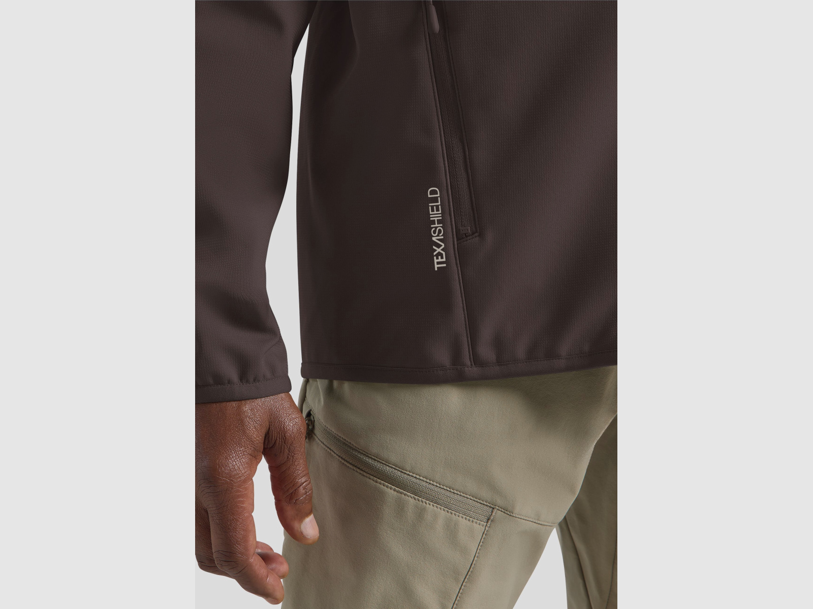 JACK WOLFSKIN Bornberg Hoody M Softshelljacke Herren Peat Braun