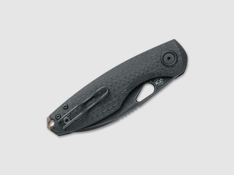 Fox Knives Chilin Kohlefaser Dark M398 Stonewash Taschenmesser, Bild 3 von 4