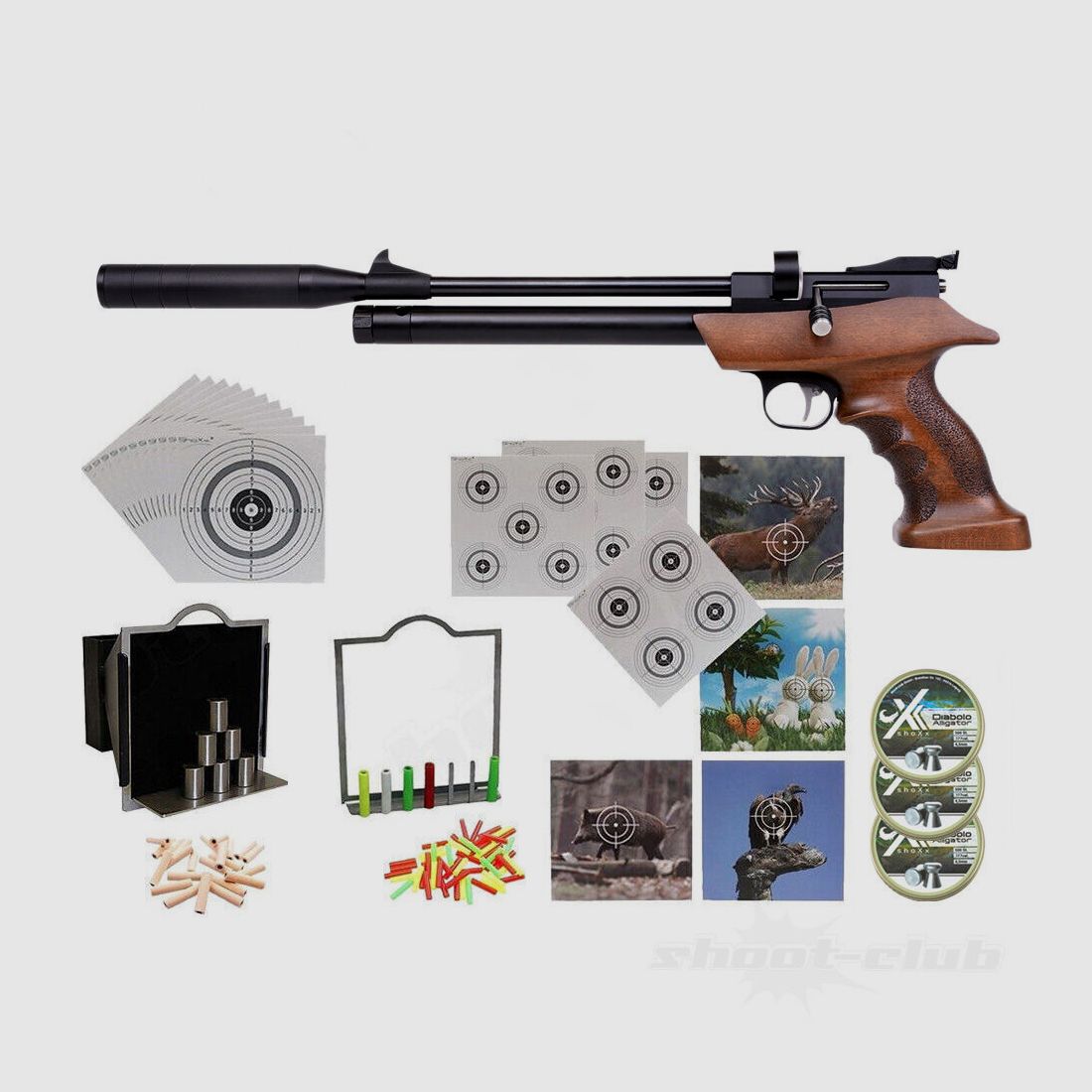 Diana Bandit Gen 2 Persluchtpistool 4,5mm Diabolos Supertarget Set