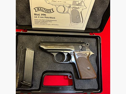 WALTHER PPK 8MM GAS SIGNAL PISTOL ALARM SHOT