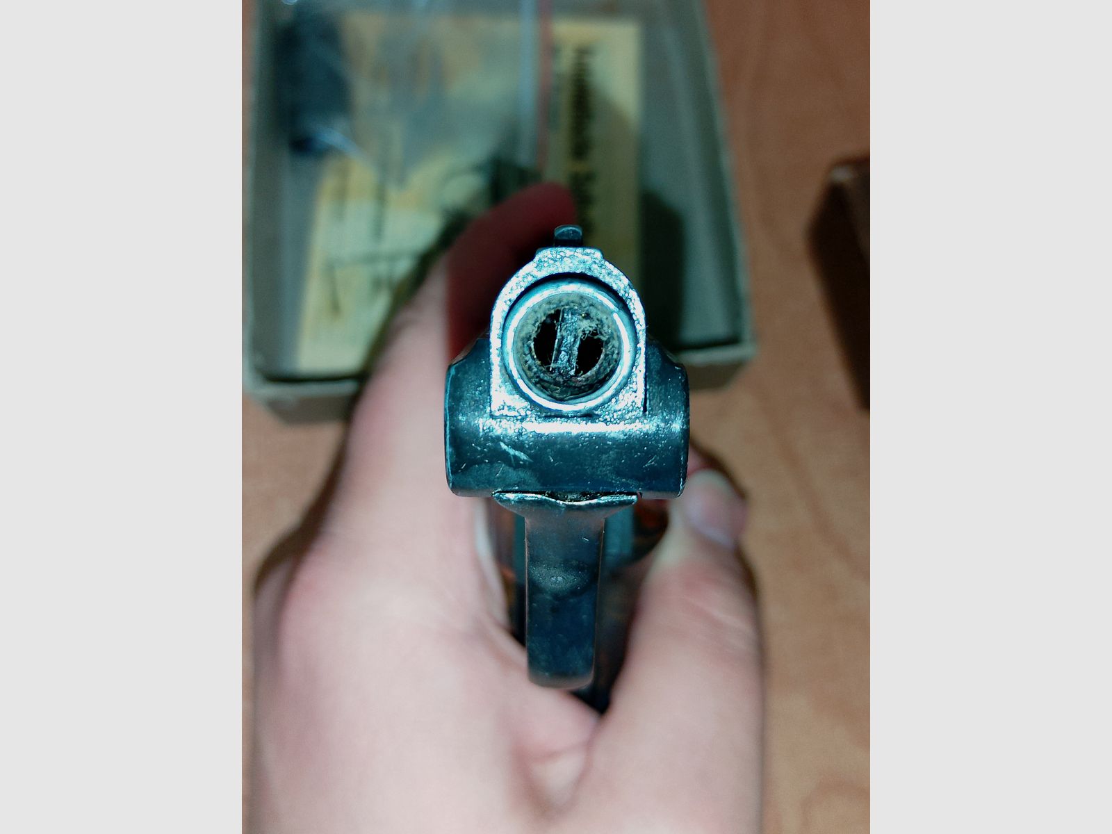 Erstes PTB! ME 8 Combat in 8 mm Knall im PTB 176 mit Verpackung!