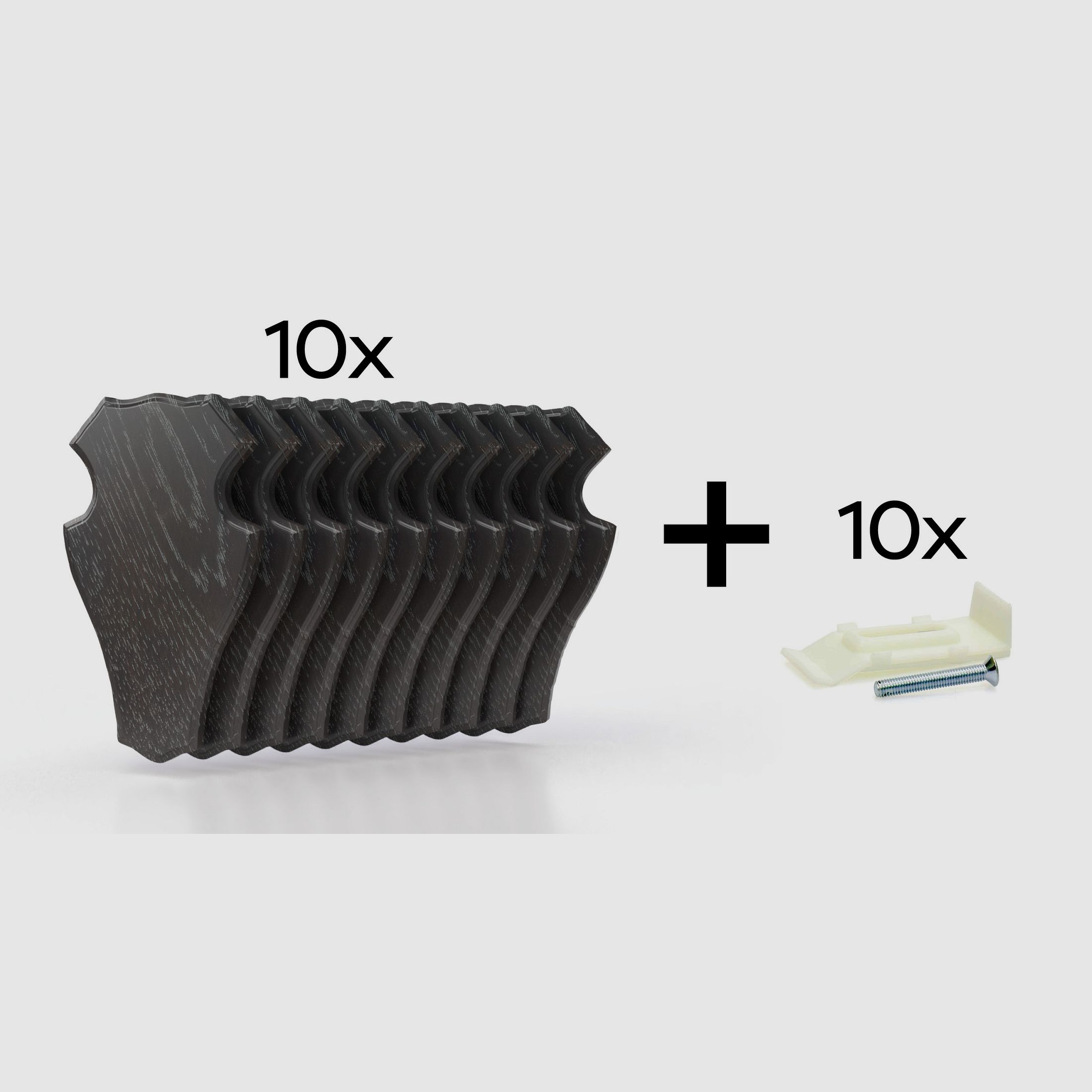 10x Roe Deer Antler Board Oak 1 22x13 dark