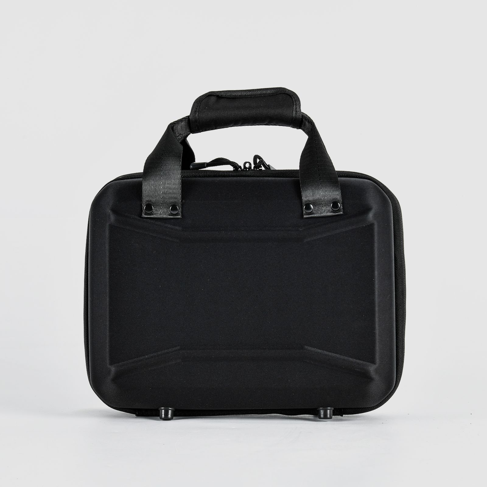 AKAH Hardcase Kurzwaffenkoffer – Nylon/Noppenschaum, abschließbar – 30,5×22,5×10,5 cm – Schwarz