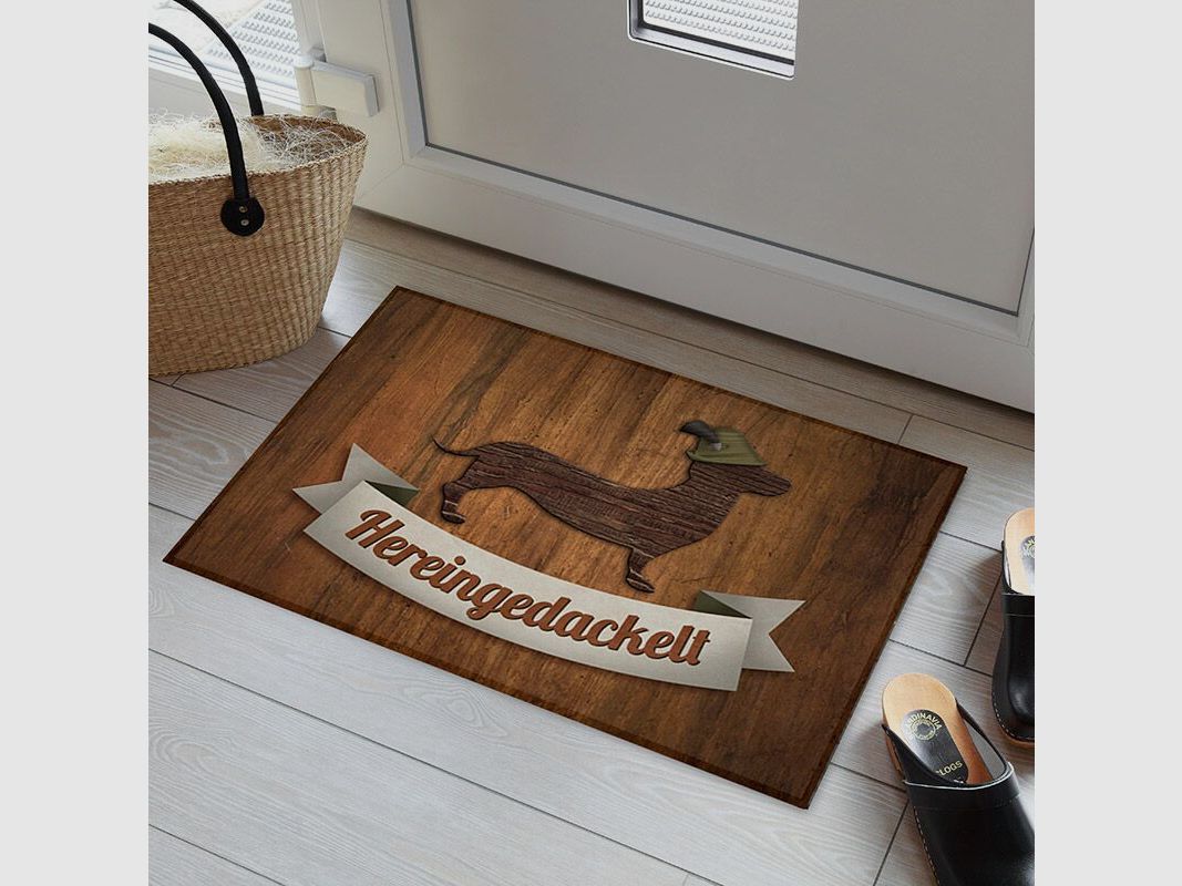 AKAH Fußmatte Hereingedackelt 44x67 cm