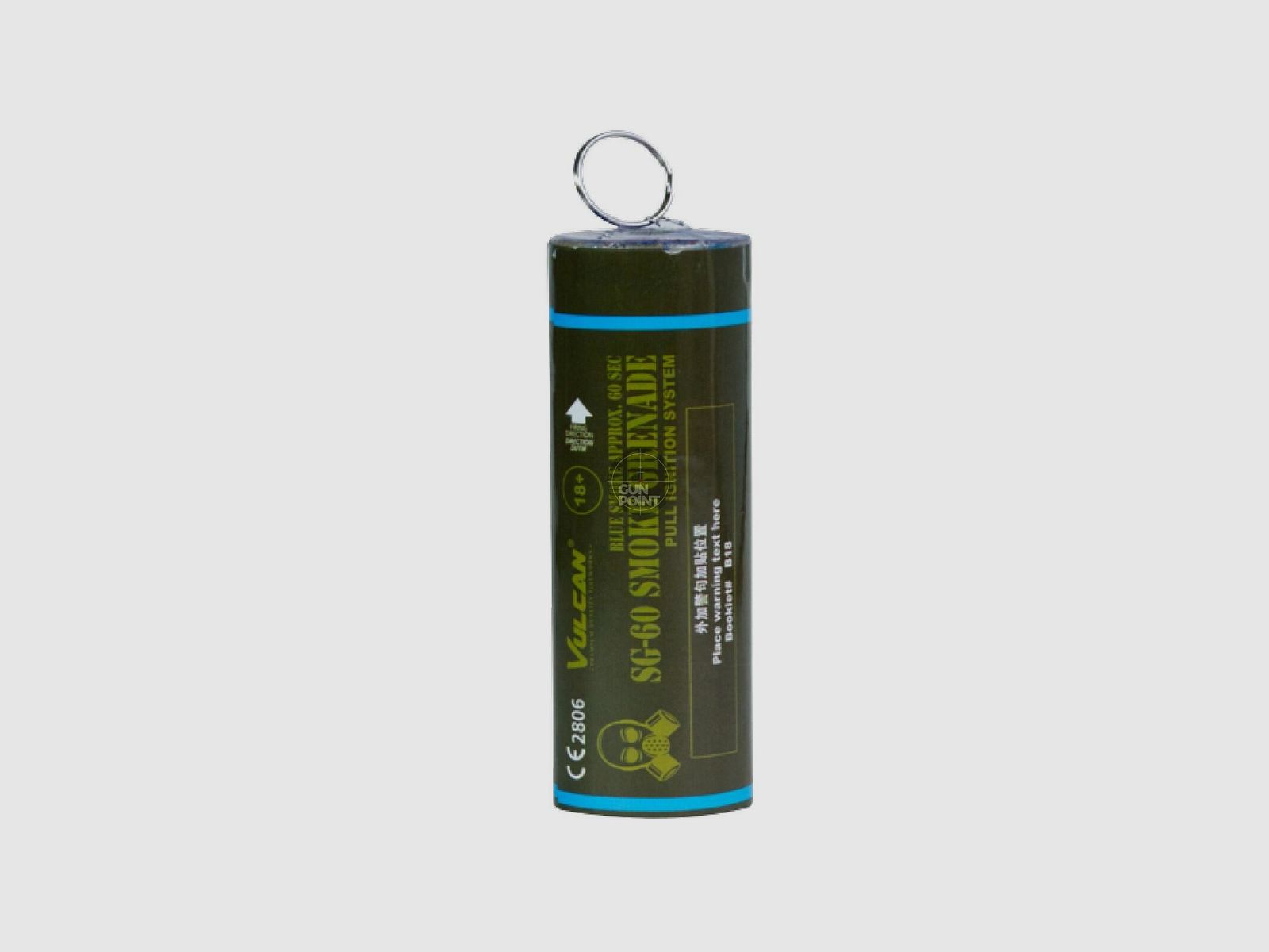 Vulcan Smoke Grenade - Rauchtopf mit Reiznder 60 Sekunden Blau