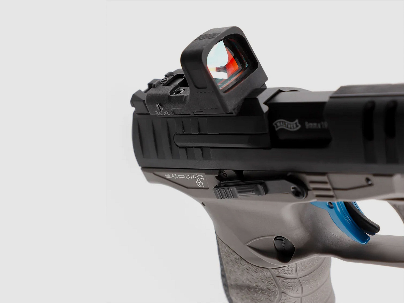 Walther PPQ M2 Q5 Match Combo CO2 Luftpistole 4,5mm Diabolo Blowback Metallschlitten Schwarz/Grau + RedDot - NEU