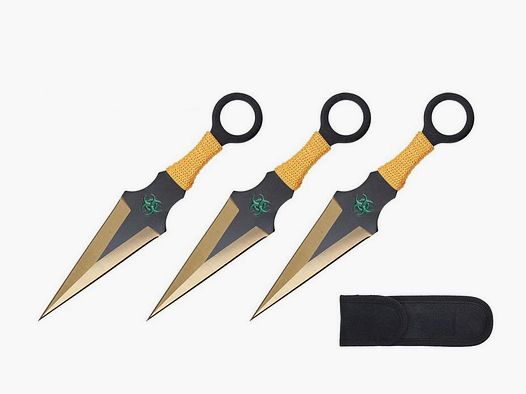 Juego de 3 cuchillos arrojadizos Zombi Kunai