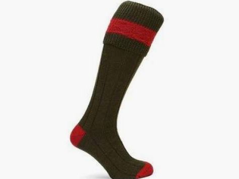 Pennine Byron chaussette olive/rubis
