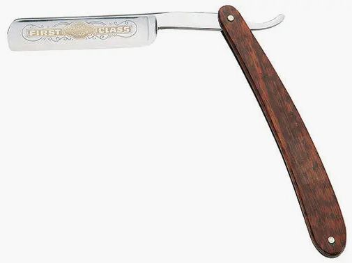 PUMA Rasiermesser mit Goldätzung, Schlangenholz