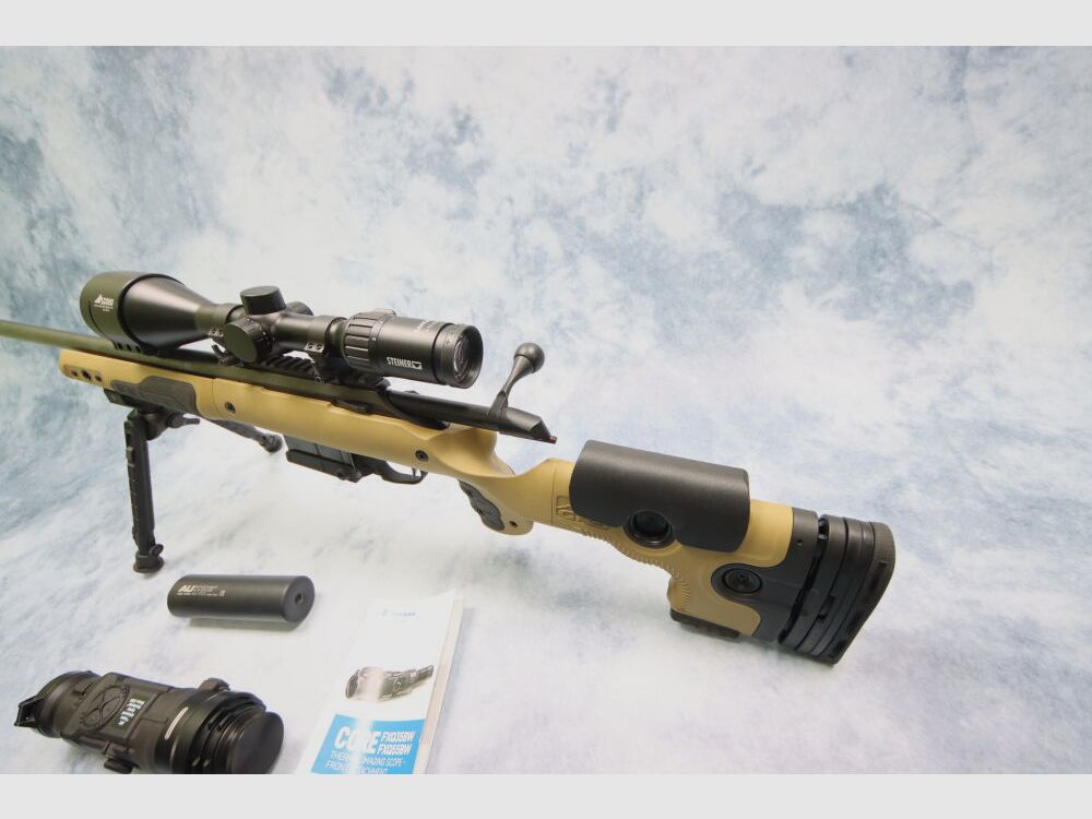 Tikka Komplettangebot T3x GRS Berserk Schaft+Steiner Ranger 4 +Schalldämpfer+Wärmevorsatzgerät Pulsar
