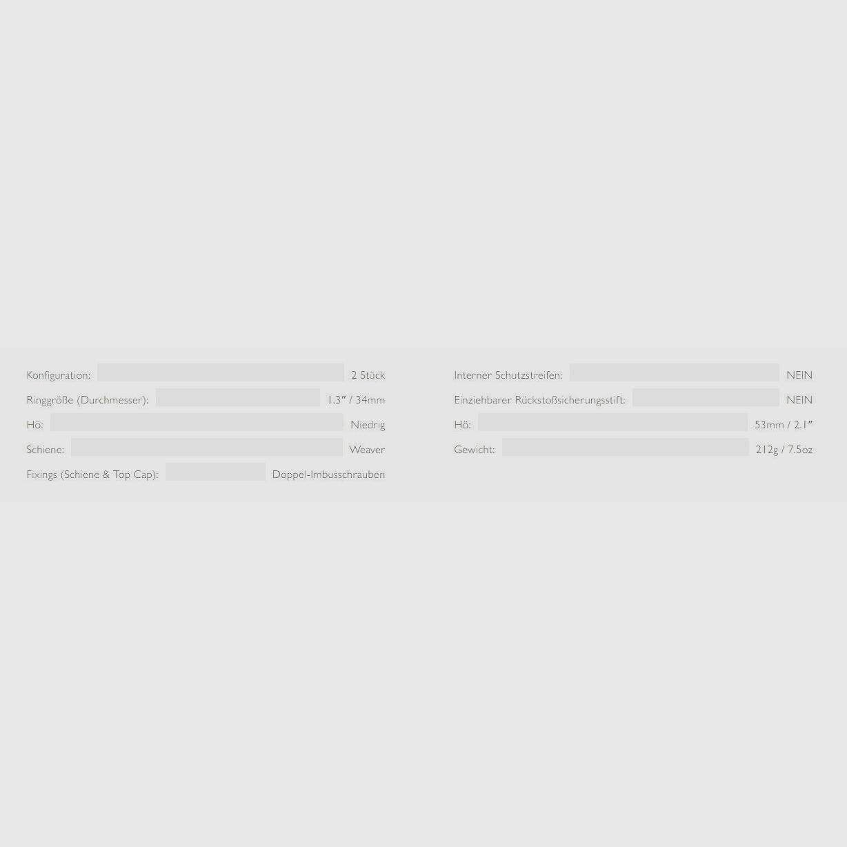 HAWKE 23030 2 sztuki montażu pierścieni 34 mm Precision Steel Weaver niski dźwignia