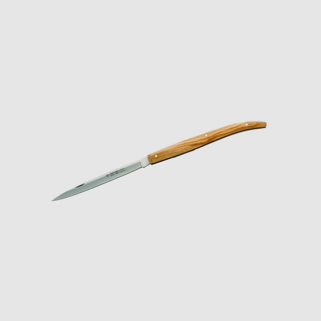 Taschenmesser, Olivenholz Heftlnge 12cm