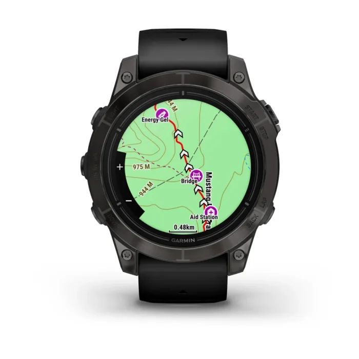 Garmin Epix Pro (Gen 2) - Sapphire Edition 47 mm - Titanio gris con revestimiento de carbono (DLC) y correa negra [010-02803-11], imagen 4 de 13