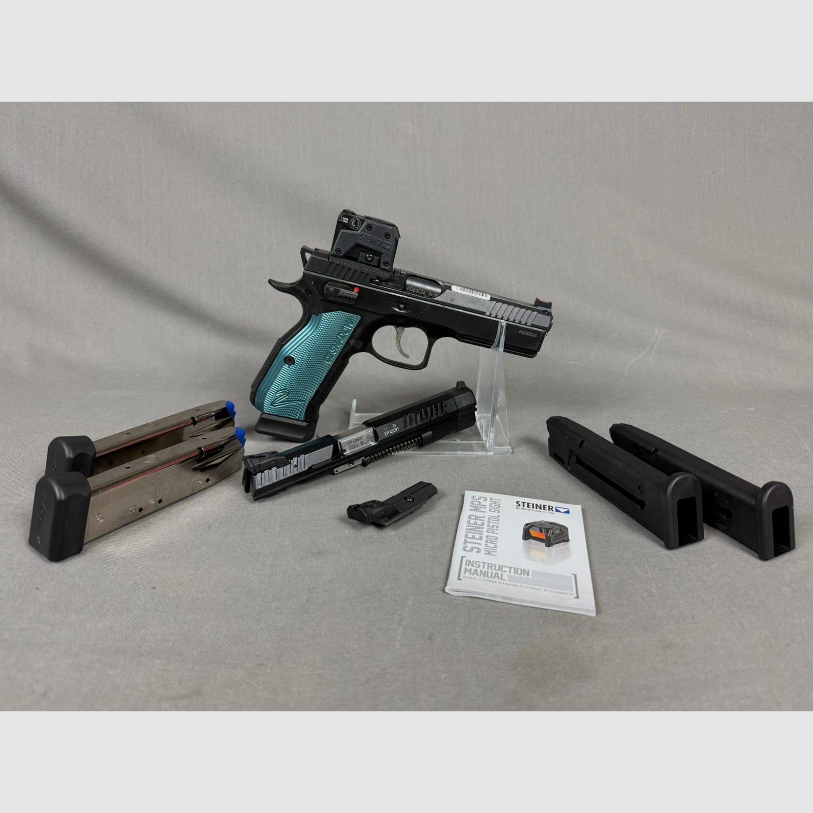 CZ Shadow 2 OR 9mm Luger mit Steiner MPS Set und CZ Kadet WS in .22lr