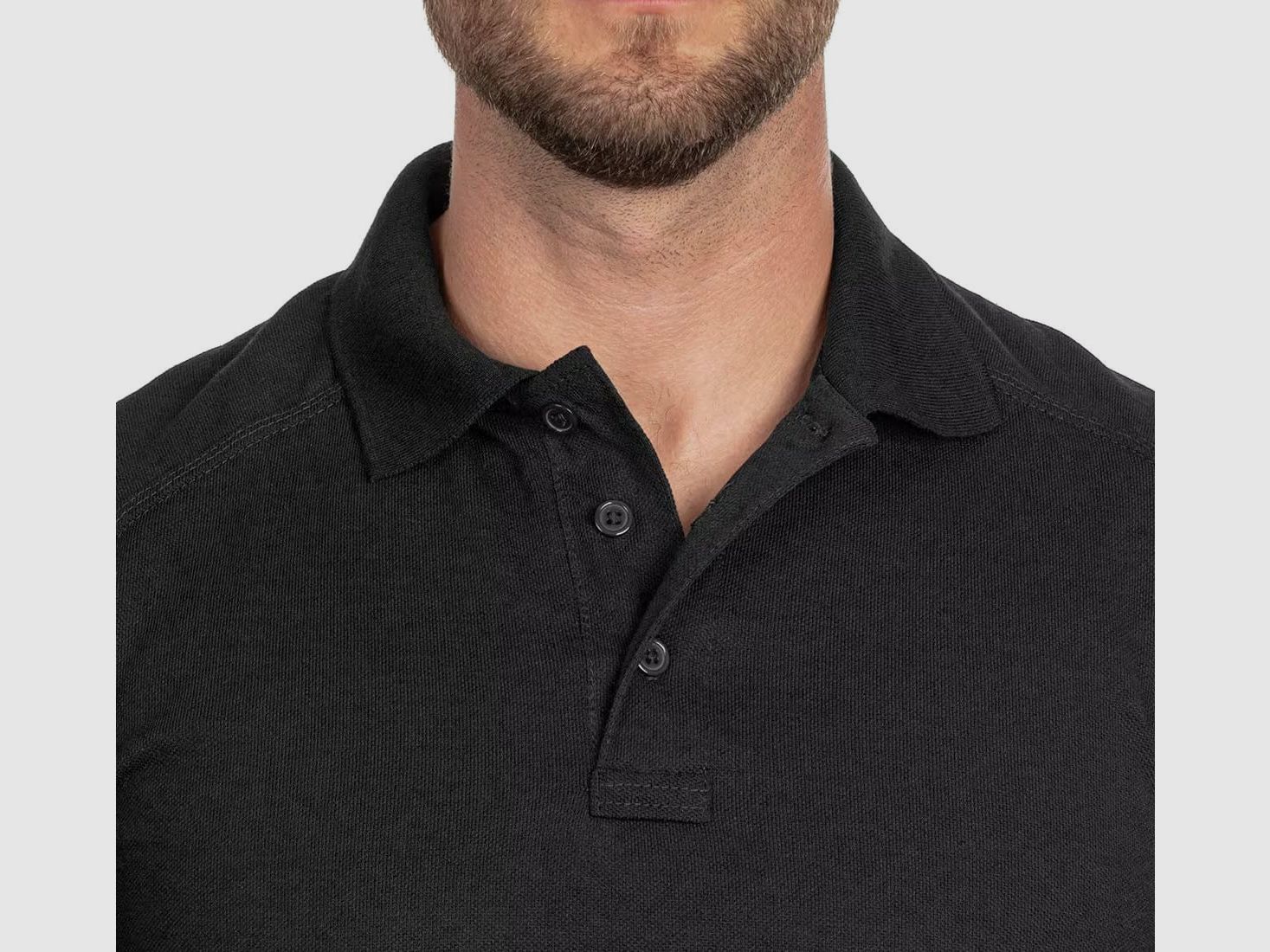 Texar Polo Elite Pro T-Shirt – Schwarz, Bild 5 von 6