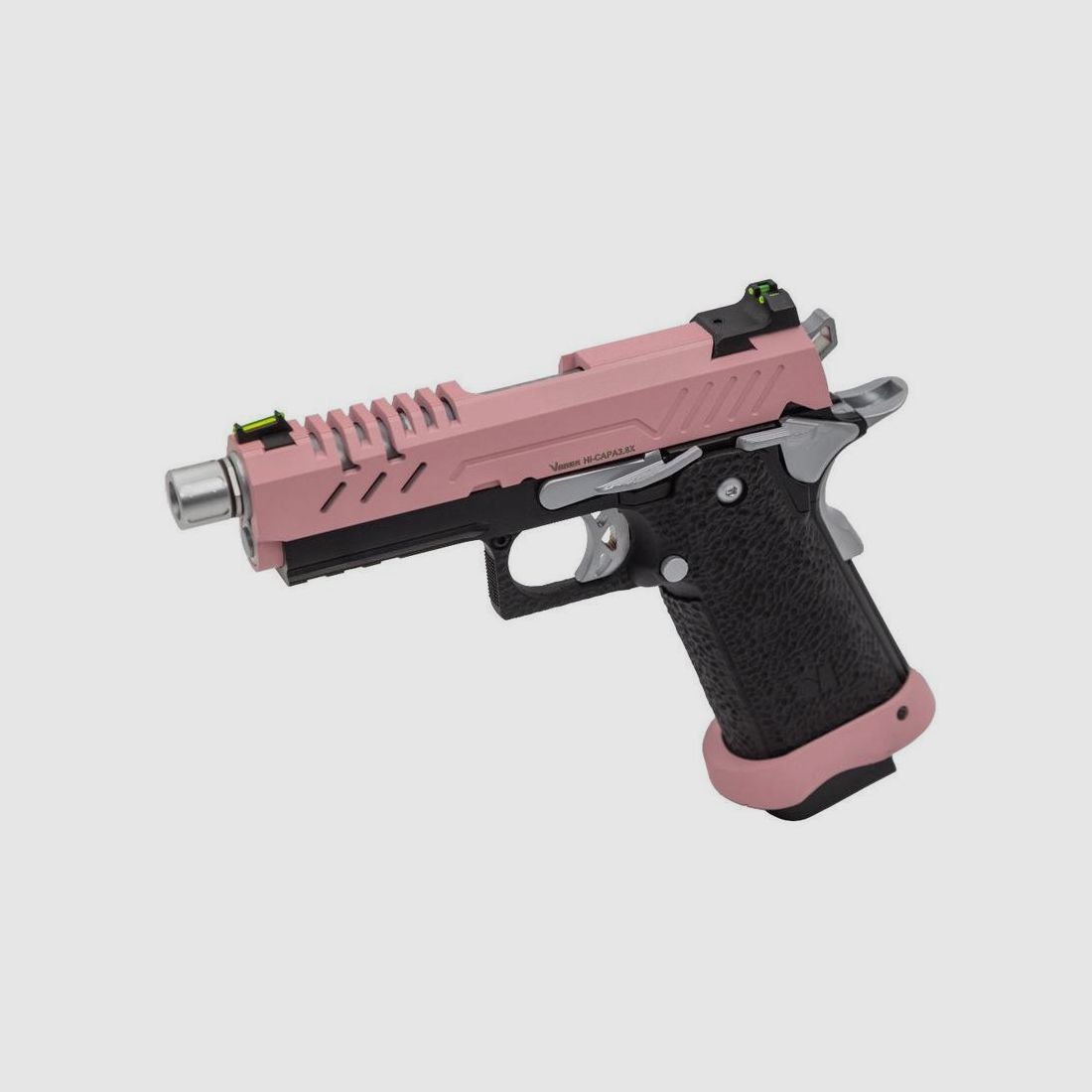 GBB Gas Replikat Vorsk Hi-Capa 3.8 PRO Schwarz Rosa - 1,0 Joule - Präzision und Realismus für Airsoft, Bild 4 von 4