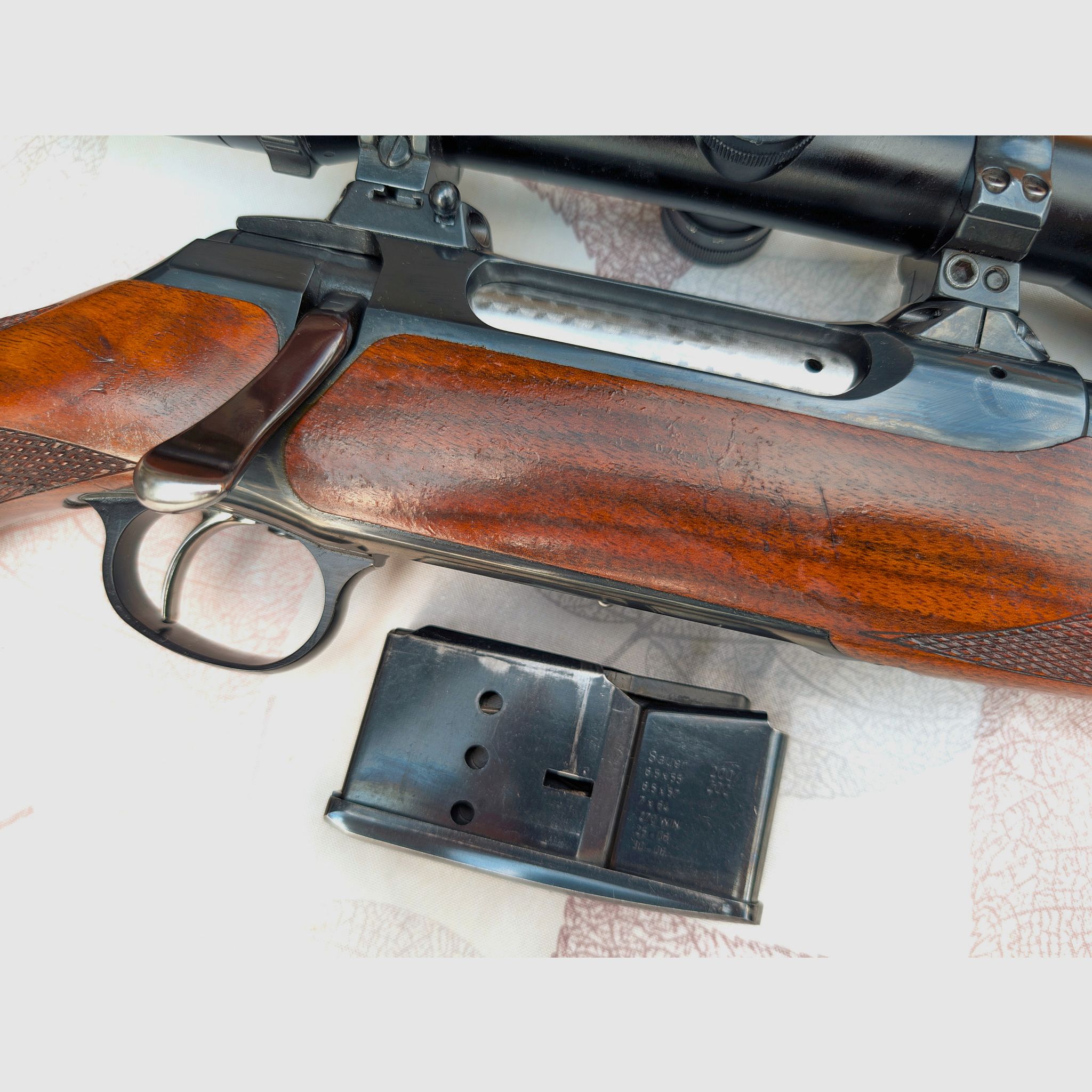 Sauer 202 Europa Lux, cal. .30-06, de 1ª mano, con Schmidt@Bender y Docter Sight y mucho más.