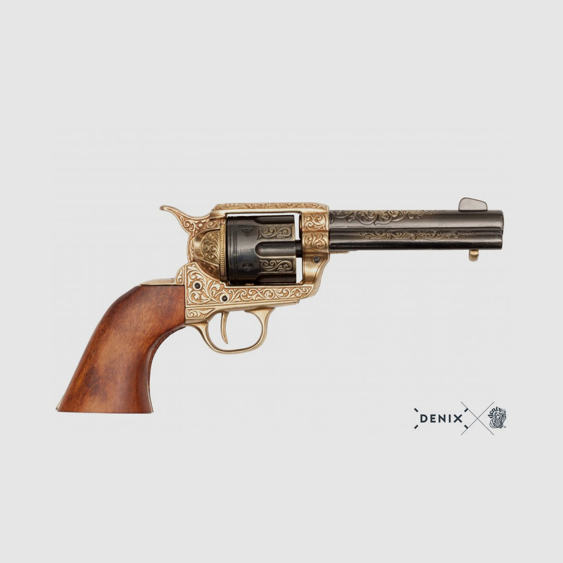 45er Peacemaker Colt, messingfarben Cowboy