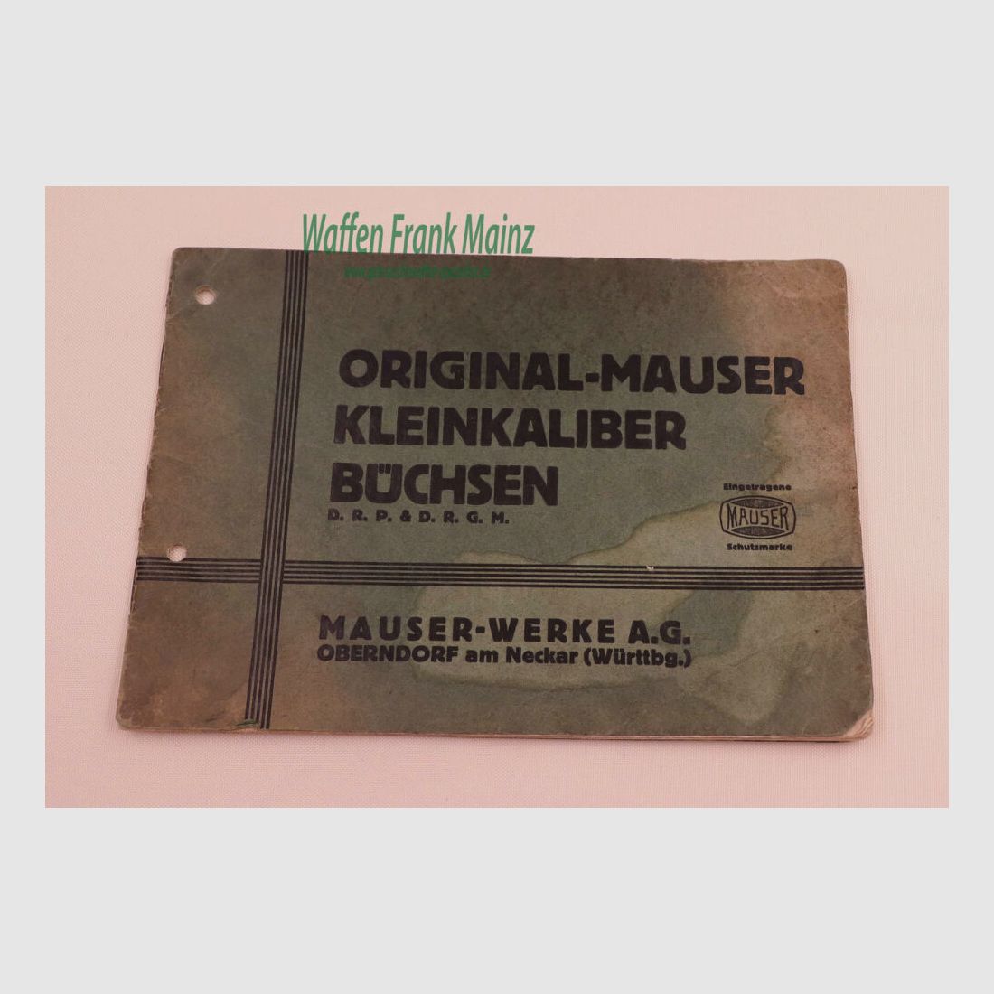 Mauser - Oberndorf Bedienungsanleitung KK-Büchsen
