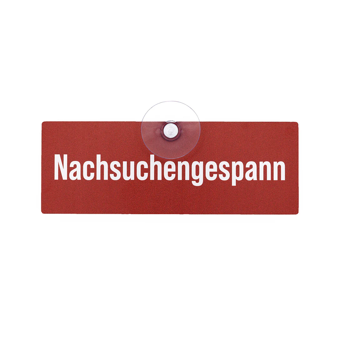 Car sign with suction cup "Tracking team