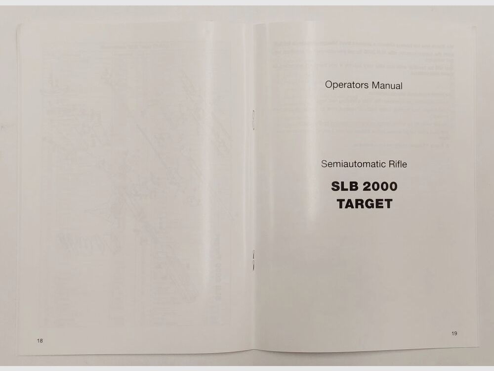 Heckler&Koch manual de instrucciones Heckler & Koch HK SLB2000, alemán e inglés