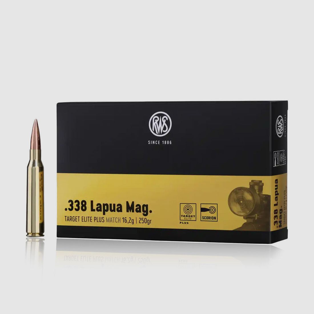 RWS Target Elite Plus Match Buechsenpatrone 250 grs .338 Lapua Magnum