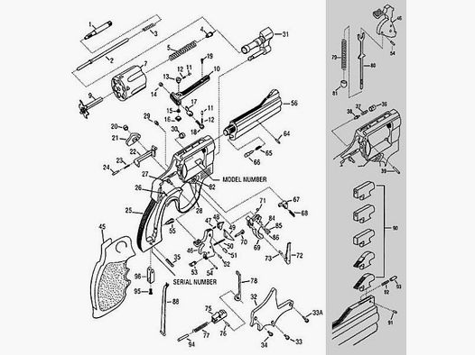 SMITH & WESSON Tuning/Ersatzteil f. Revolver Sear MIM -NEUE Version #49 Mitnehmer