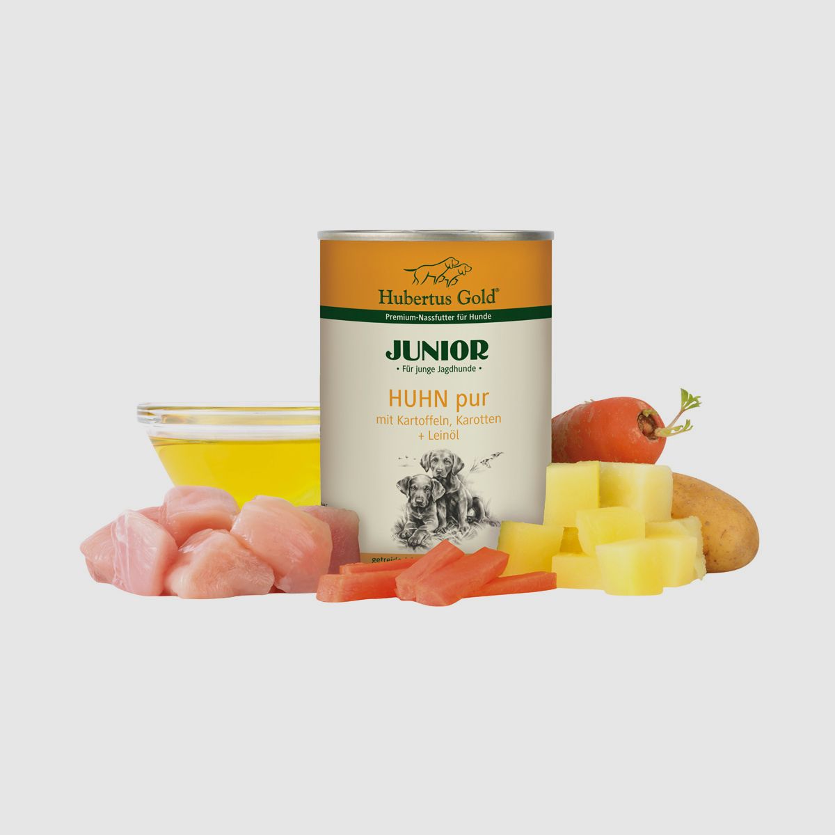 HUBERTUS GOLD Junior Huhn pur mit Kartoffeln und Karotten 400g