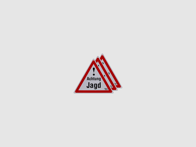 Warn Schild Achtung Jagd