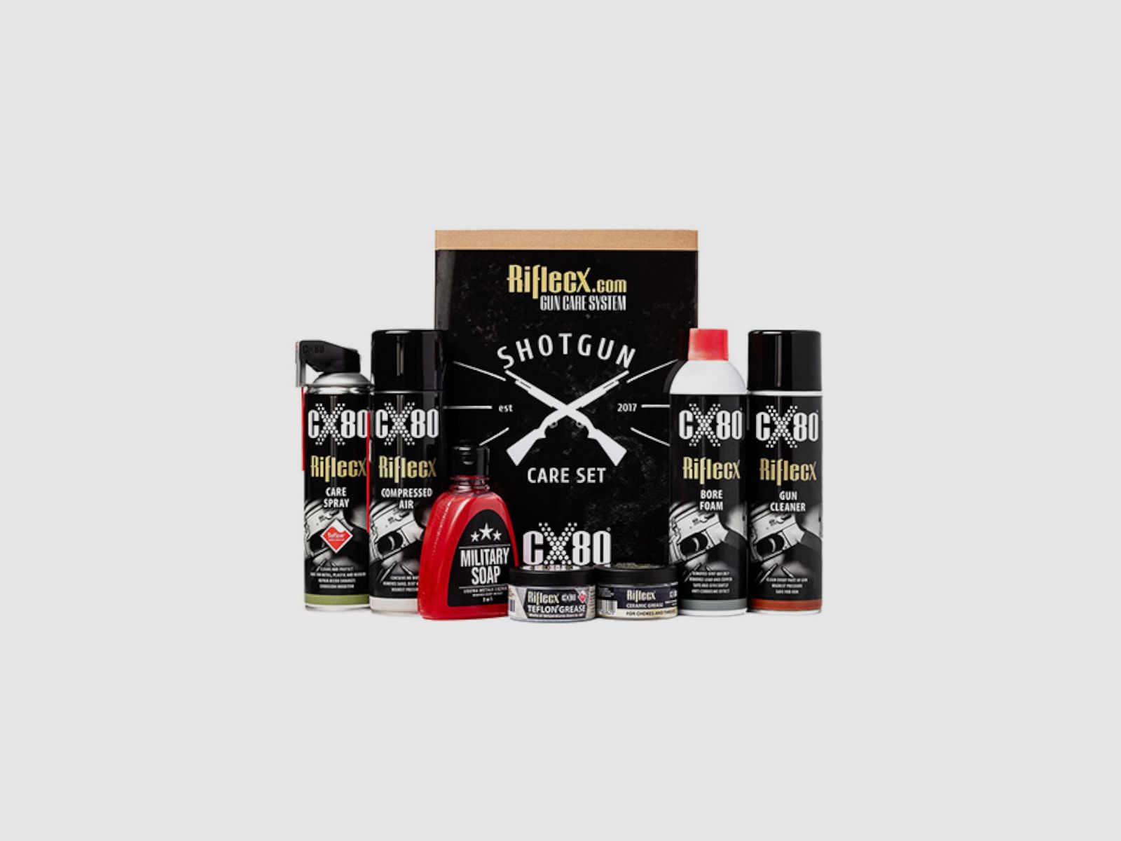 RIFLECX CX80 SET KOMPLETT ZUR REINIGUNG VON FLINTEN (RX000021)