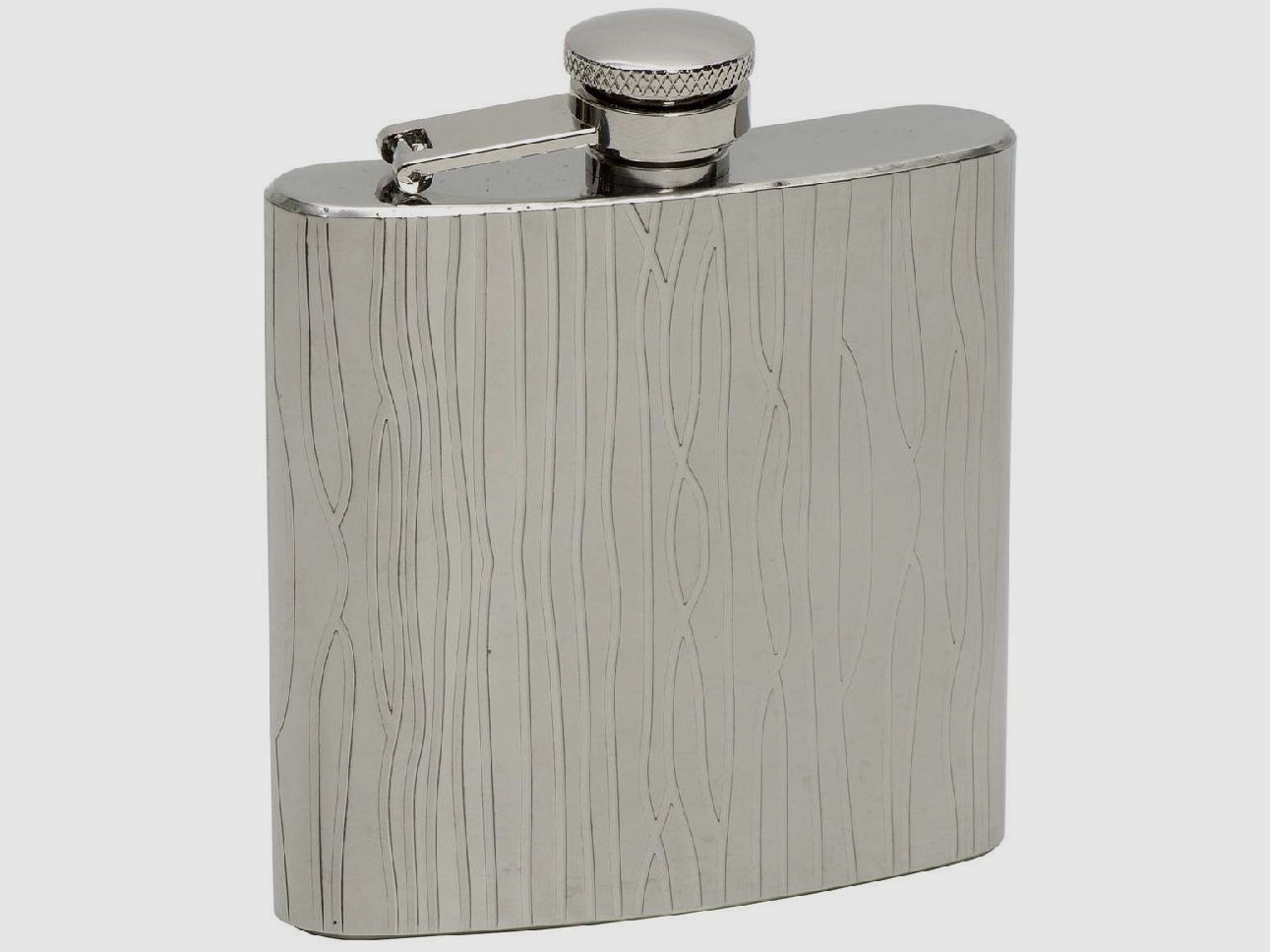 Flachmann Edelstahl, Bambusm.