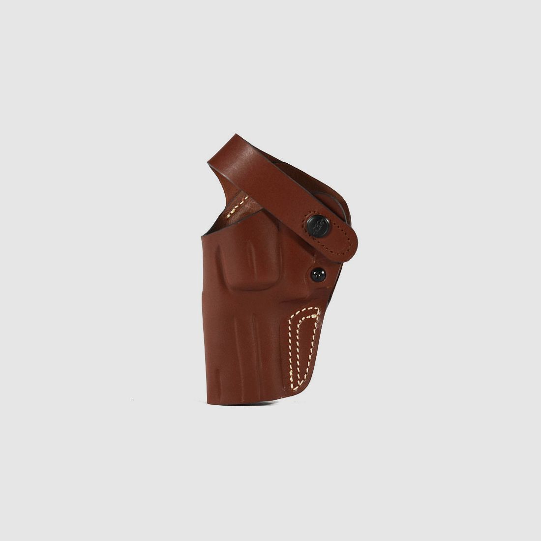 FALCO Holster de revolver, cuir marron MAIN DROITE, pour S&W Security Special 4" (cadre S&W K+L jusqu'à 4,25" de canon)
