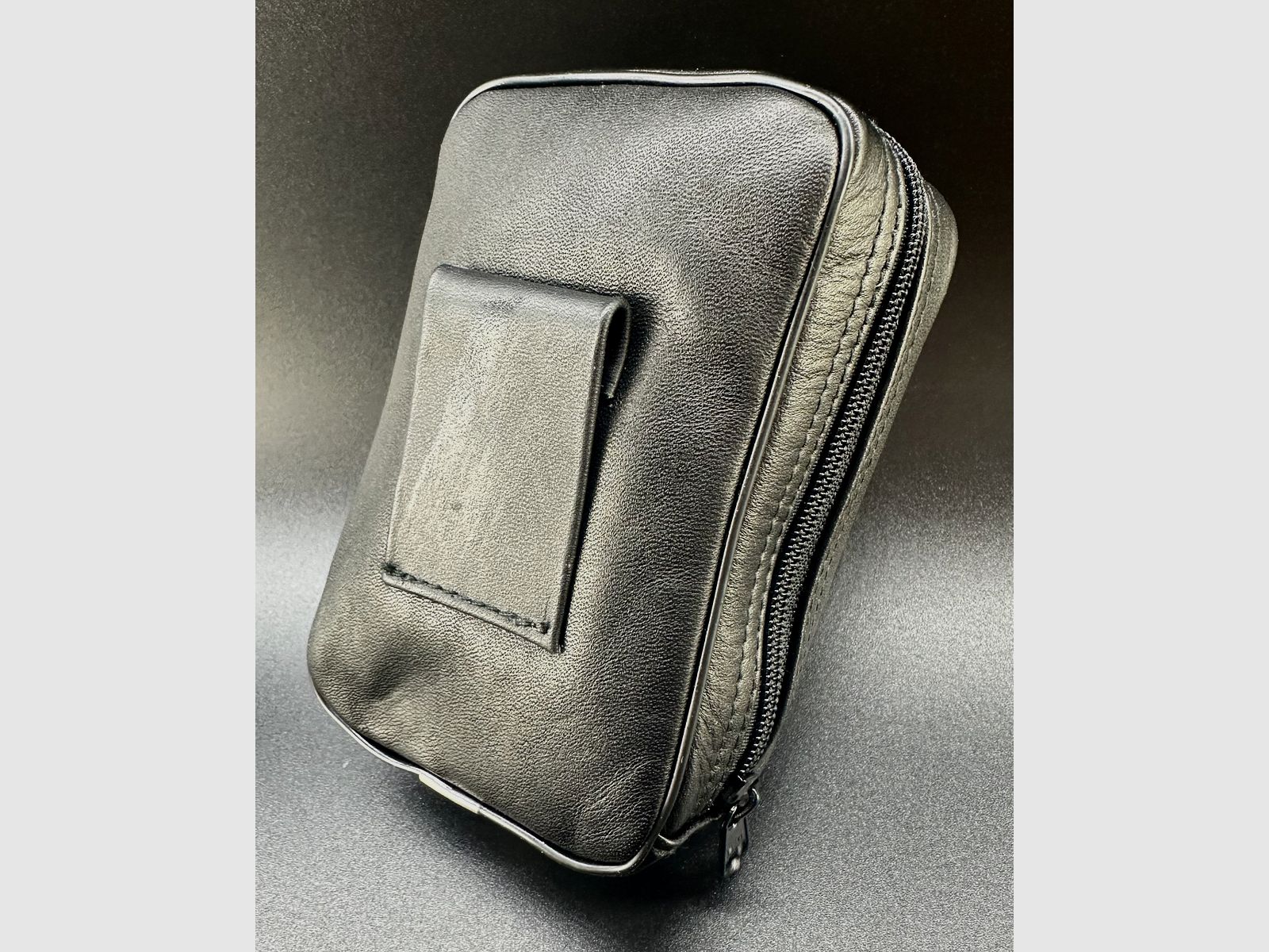 kleine schwarze Docter Tasche Fernglastasche Innenmaße 11,5 x 4 x 7cm