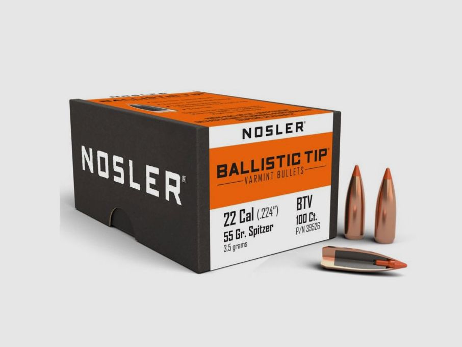 NOSLER OGIVE 5,6MM(224″) 55GR. BALISTIKSPITZE