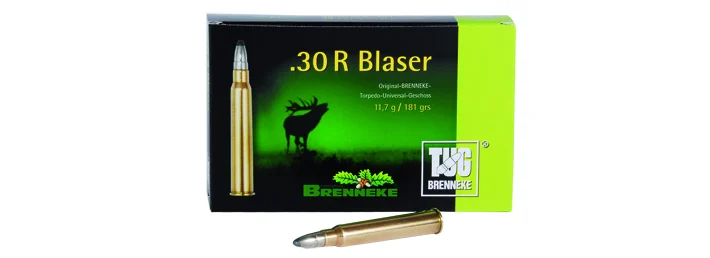 Munitions Brenneke cal. 30R Blaser TUG 11,7 g (20 pièces), image 1 sur 2