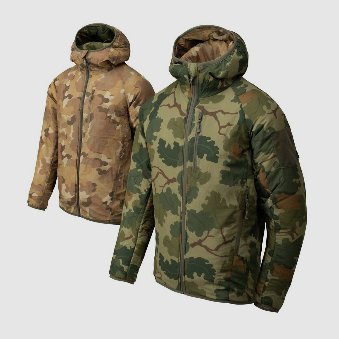 HELIKON TEX REVERSIBLE WOLFHOUND HOODIE Climashield® Apex™ MITCHELL LEAF / MITCHELL CLOUDS CAMO