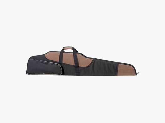 Fritzmann Futteral aus Nylon schwarz/braun, mit Vortasche, Tragegriff und Riemen, gepolstert, Größe: 120 x 25 cm