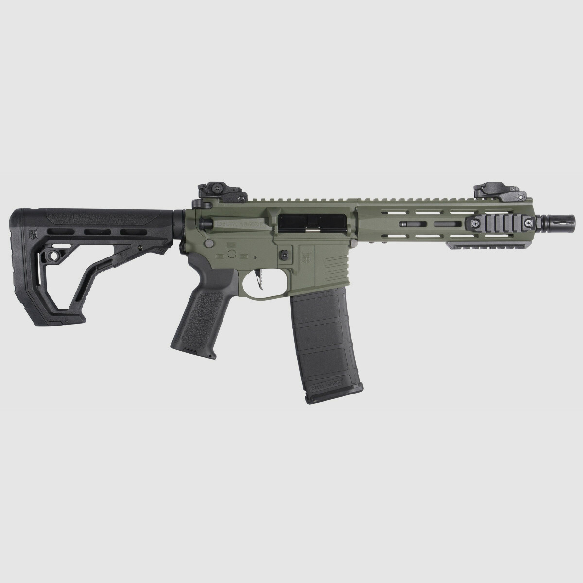 M4 AR15 M-LOK 8 pulgadas CHARLIE EAGLE ETU Oliva S-AEG Rifle Airsoft Libre a partir de 18 años | Delta Armory